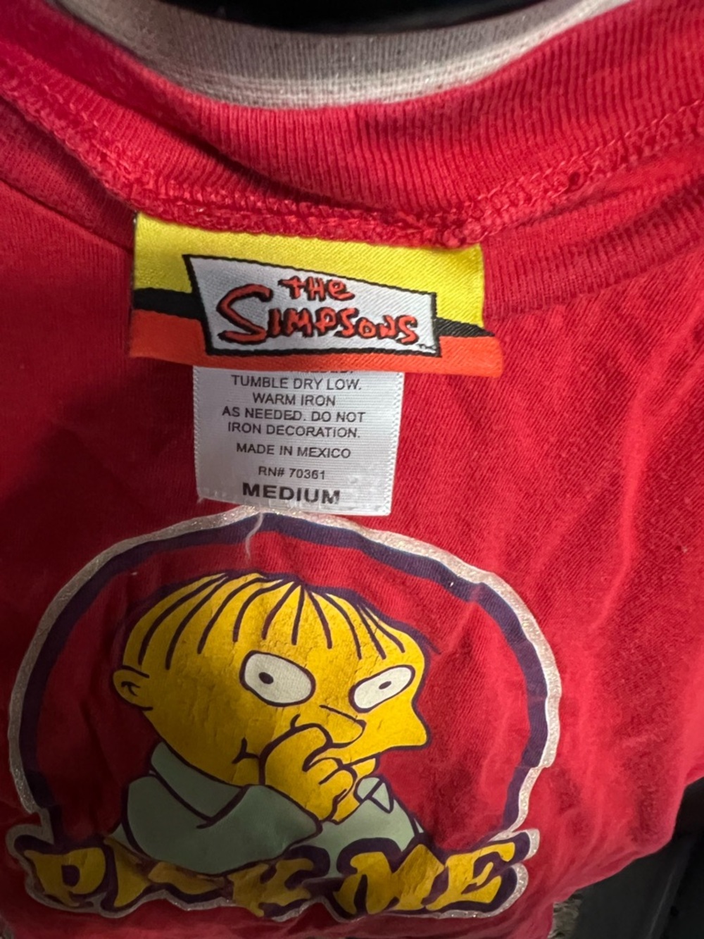 Juniors' Red Ralph Wiggum Graphic Tee